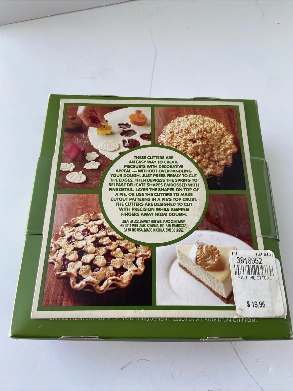 Williams & Sonoma Festive Fall Pie Crust Cutters and Extra Cookie Cutters